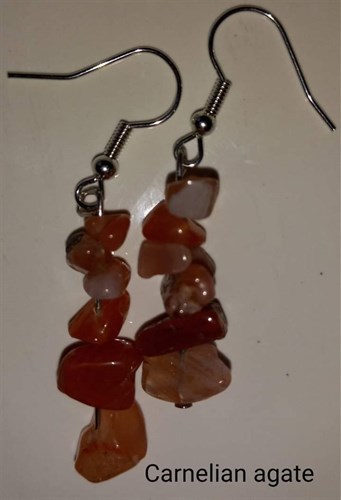 Carnelian agate earrings